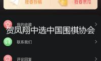 賀鳳翔中選中國圍棋協(xié)會(huì)副主席兼秘書長